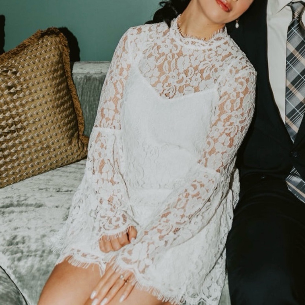 White lace NYC dress